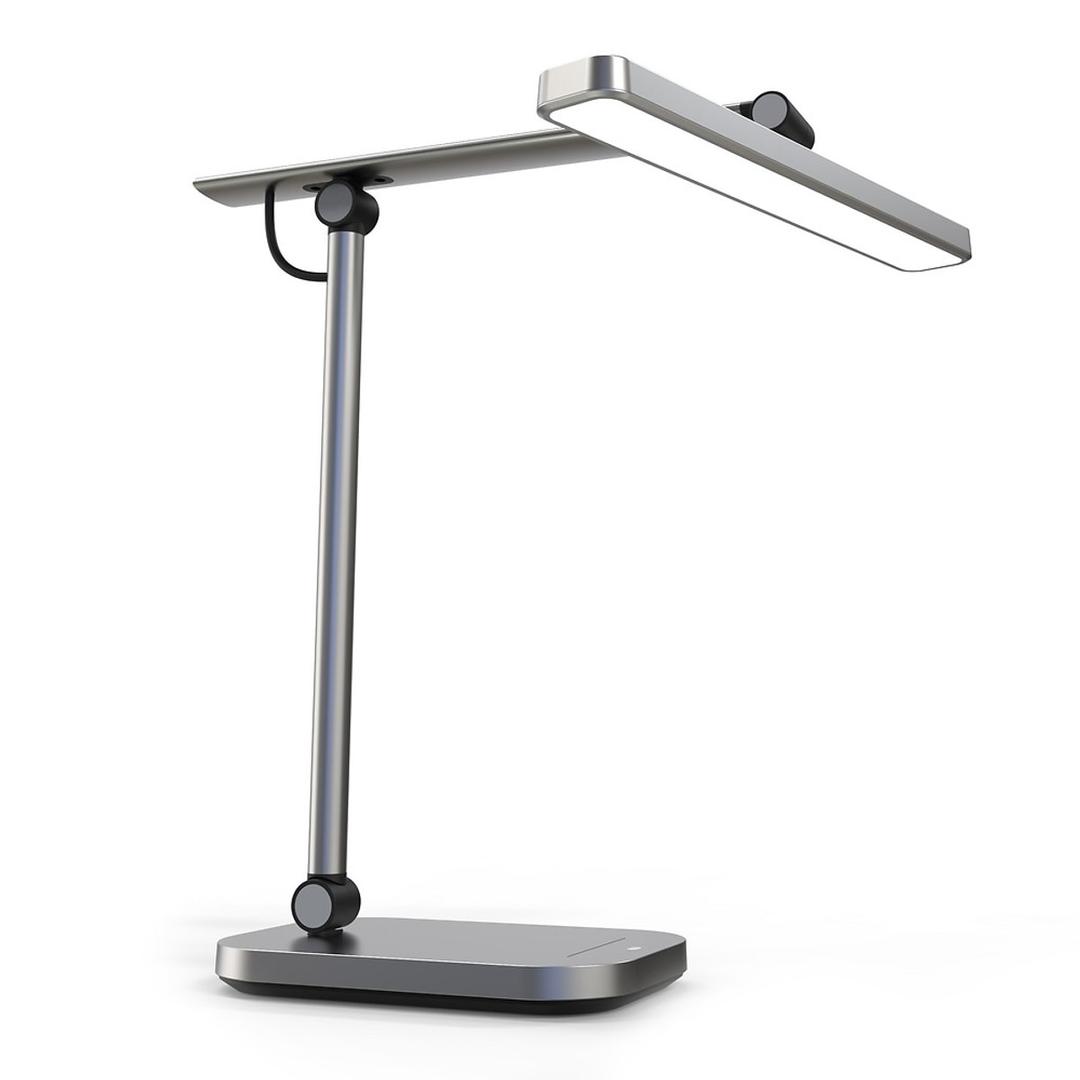 Lampe de bureau LED, capteur de luminosité PURELINE UNILUX - Lampe de bureau LED UNILUX PURELINE gris métal, vue d'ensemble