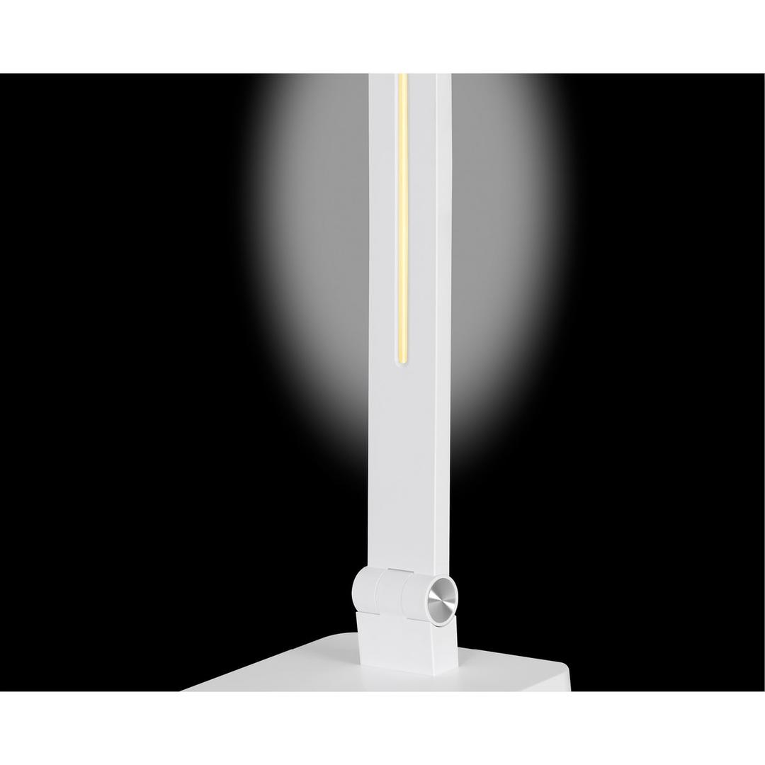 Lampe de bureau LED avec veilleuse Tide blanc HANSA - Lampe de bureau Hansa Tide blanc, veilleuse allumée sur le bras