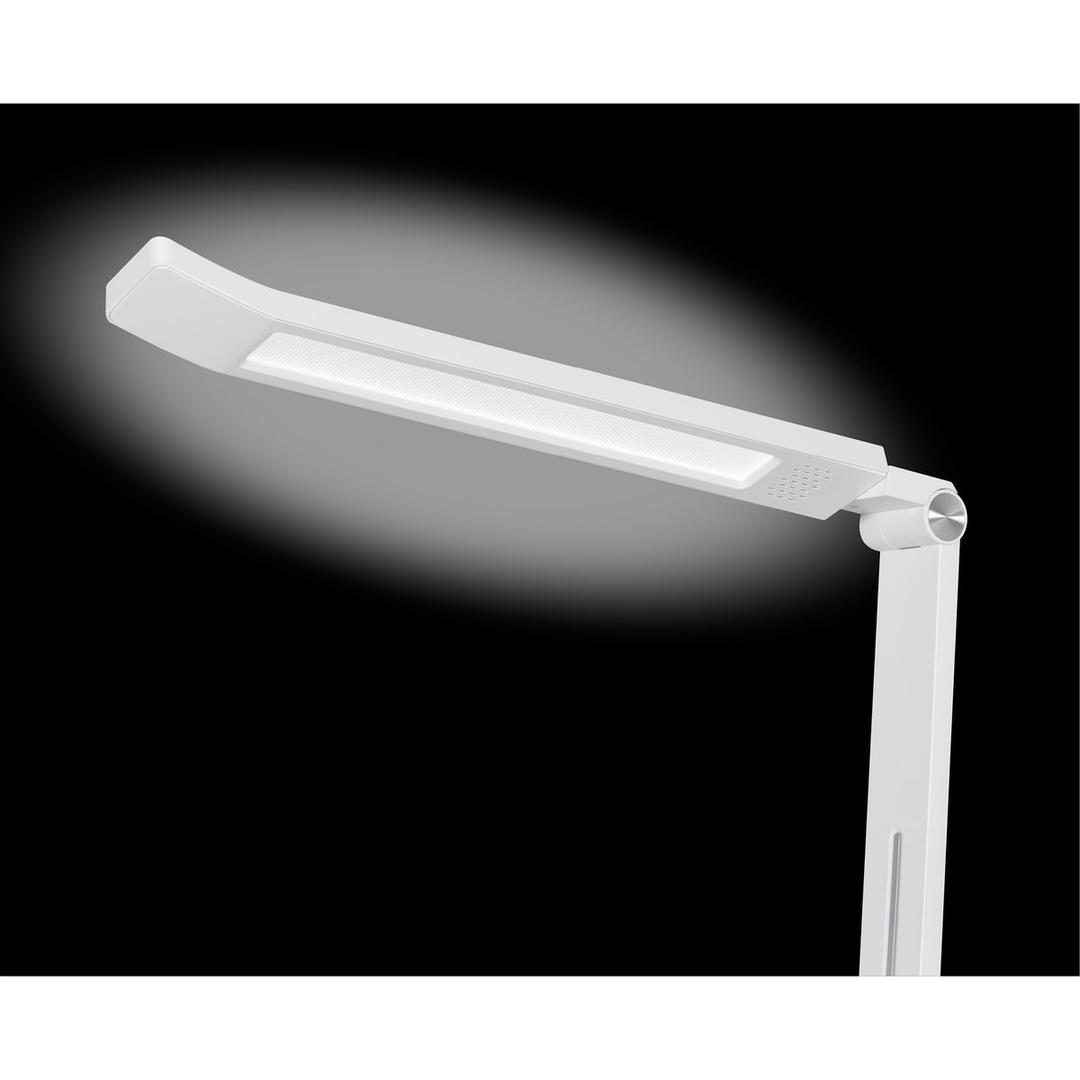 Lampe de bureau LED avec veilleuse Tide blanc HANSA - Lampe de bureau Hansa Tide blanc, tête allumée