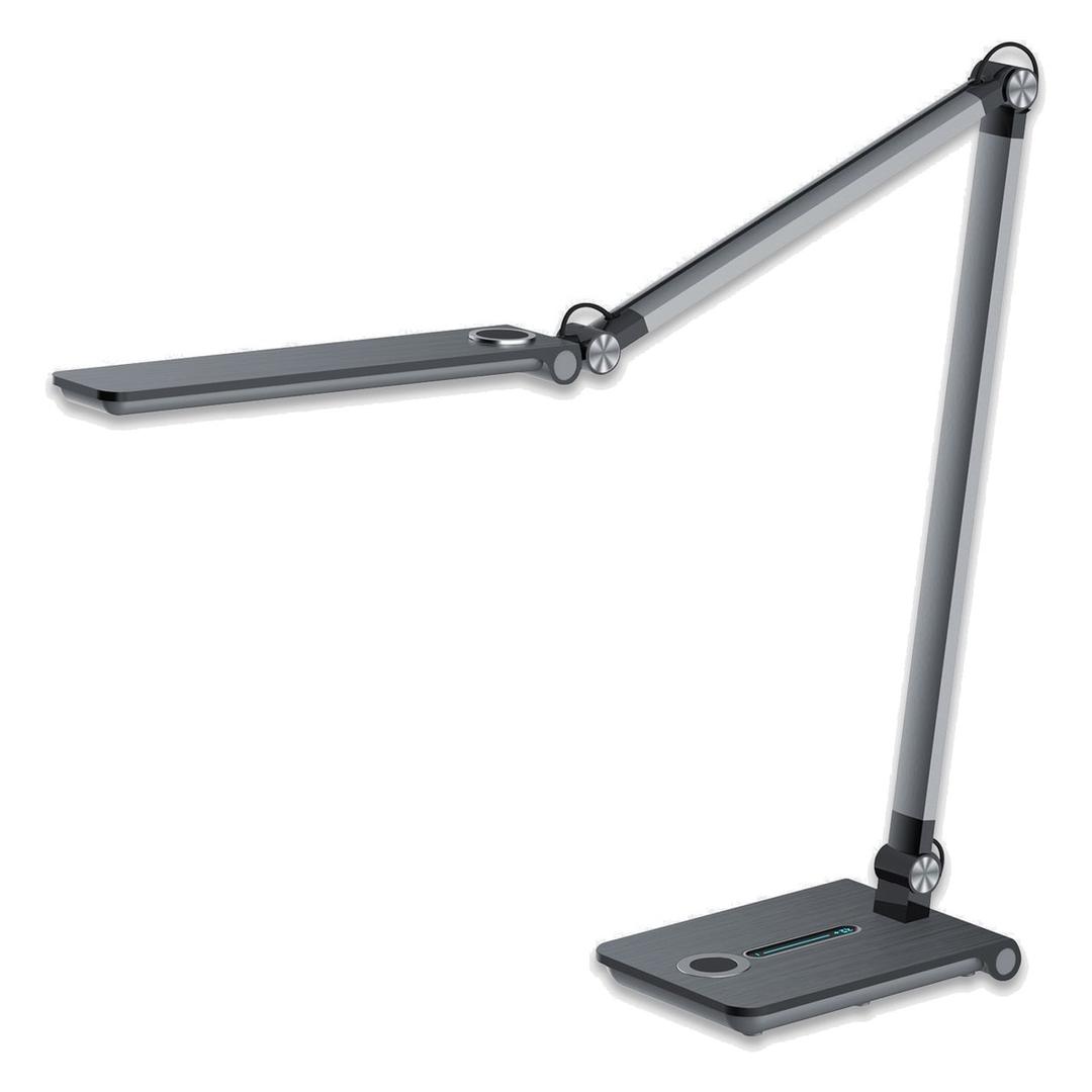 Lampe de bureau LED, grande portée Wave gris métallique HANSA - Lampe de bureau Hansa Wave gris métallique, vue d'ensemble