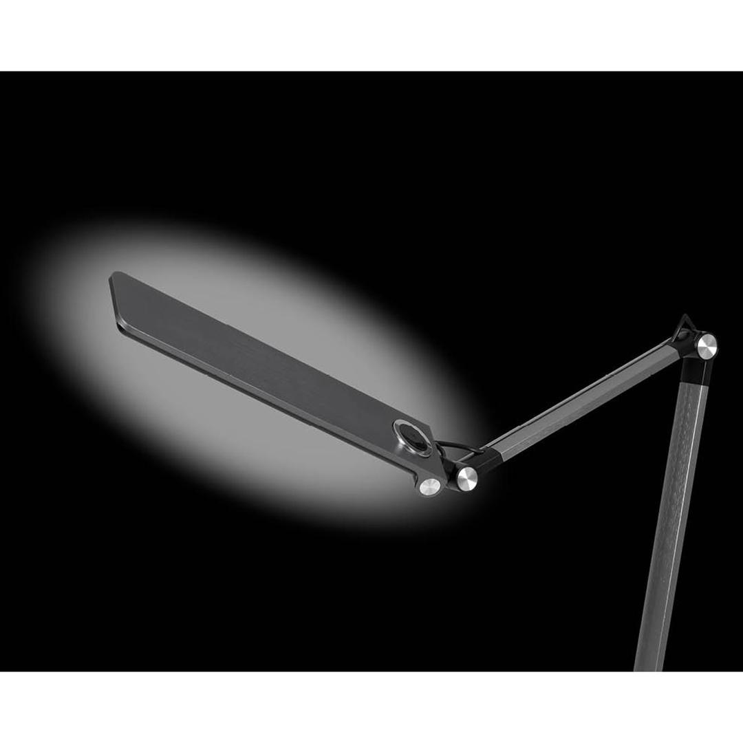 Lampe de bureau LED, grande portée Wave gris métallique HANSA - Lampe de bureau Hansa Wave gris métallique, tête
