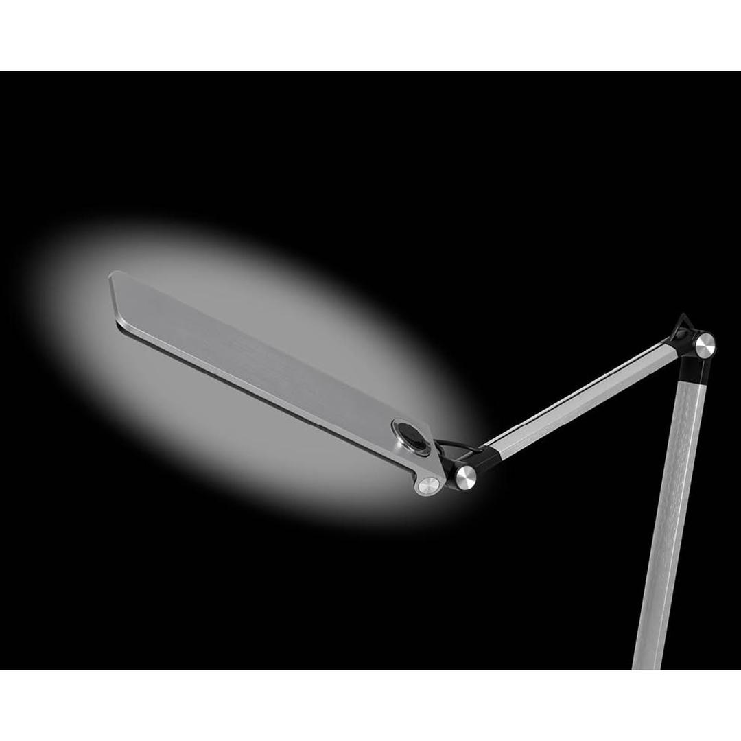 Lampe de bureau LED, grande portée Wave argent brossé HANSA - Lampe de bureau Hansa Wave argent brossé, tête