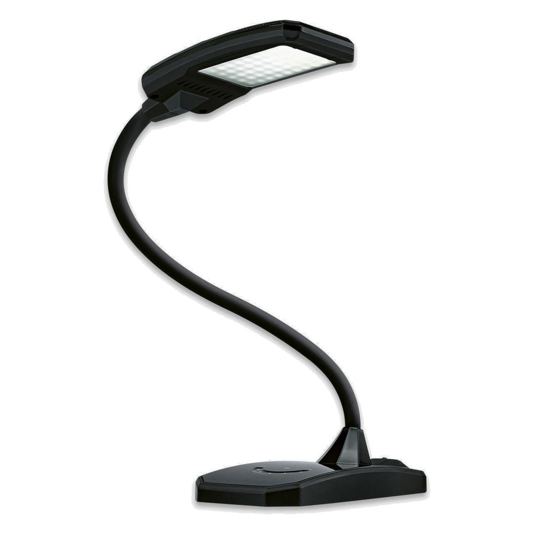 Lampe de bureau LED, col de cygne et port USB Twist noir HANSA - Lampe de bureau Hansa Twist noir, vue d'ensemble
