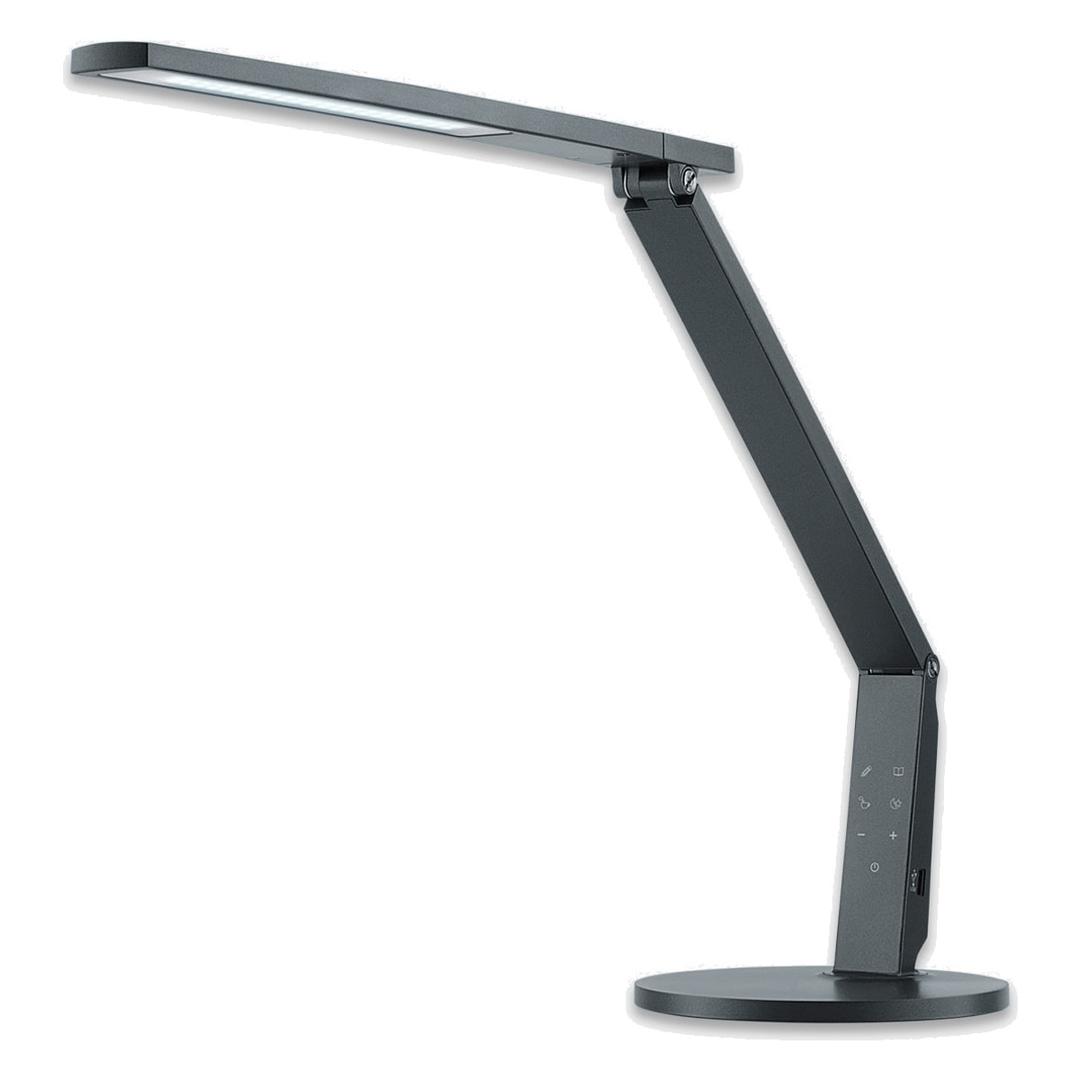 Lampe de bureau LED, 4 teintes et port USB Vario Plus anthracite HANSA - Lampe de bureau Hansa Vario Plus anthracite, vue d'ensemble