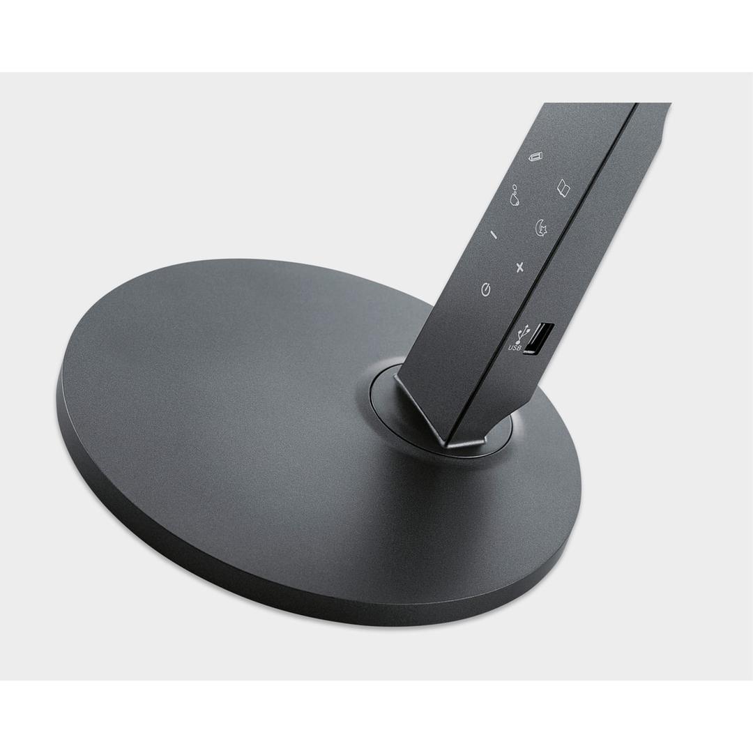 Lampe de bureau LED, 4 teintes et port USB Vario Plus anthracite HANSA - Lampe de bureau Hansa Vario Plus anthracite, pied et touches tactiles