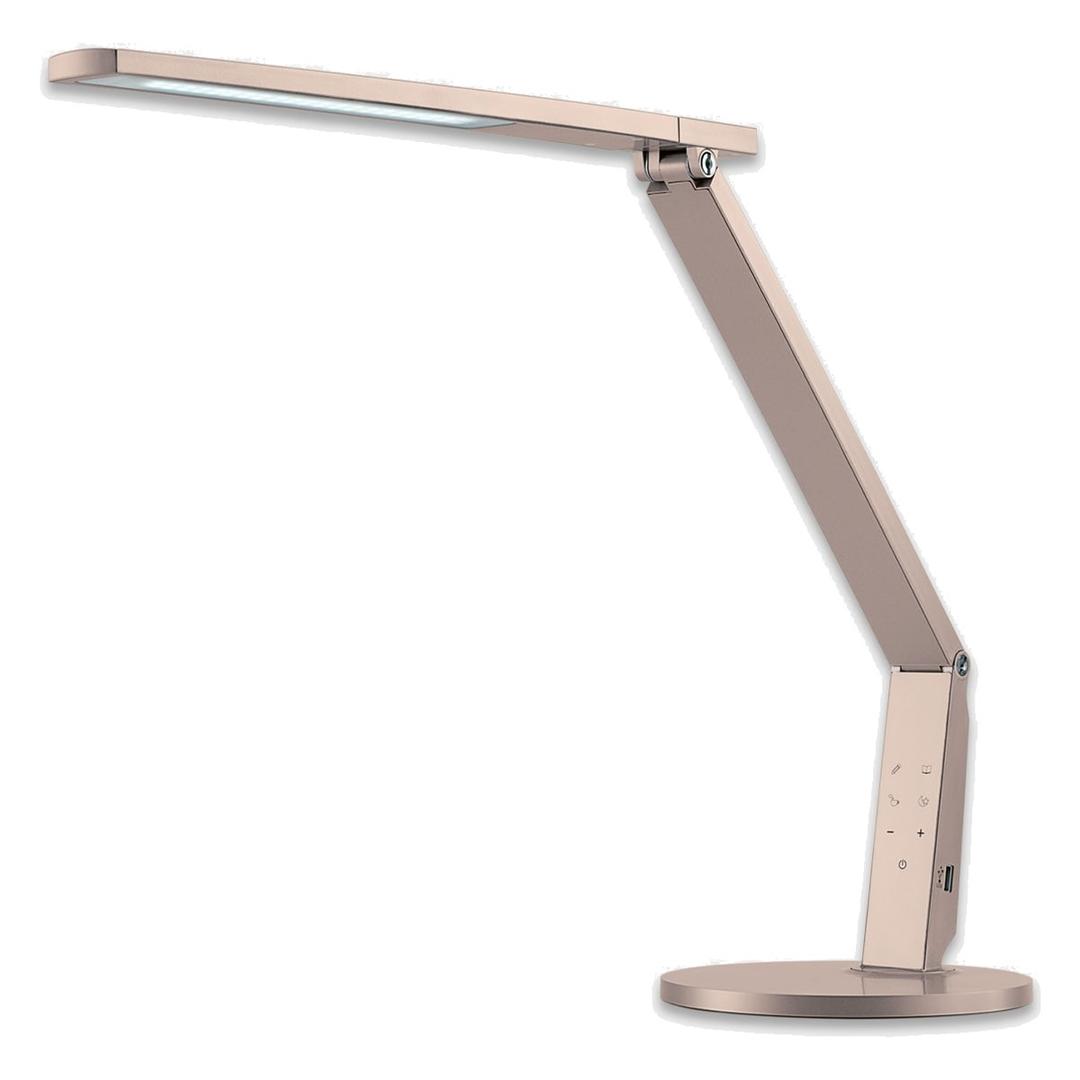 Lampe de bureau LED, 4 teintes et port USB Vario Plus champagne HANSA - Lampe de bureau Hansa Vario Plus champagne, vue d'ensemble