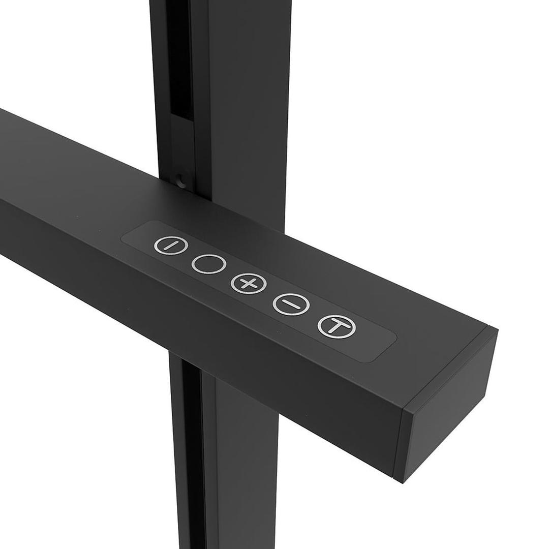 Lampe de bureau LED à pince, bras pivotant ZENITH UNILUX - Lampe de bureau LED à pince UNILUX ZENITH noir, touches tactiles sur la tête, détail