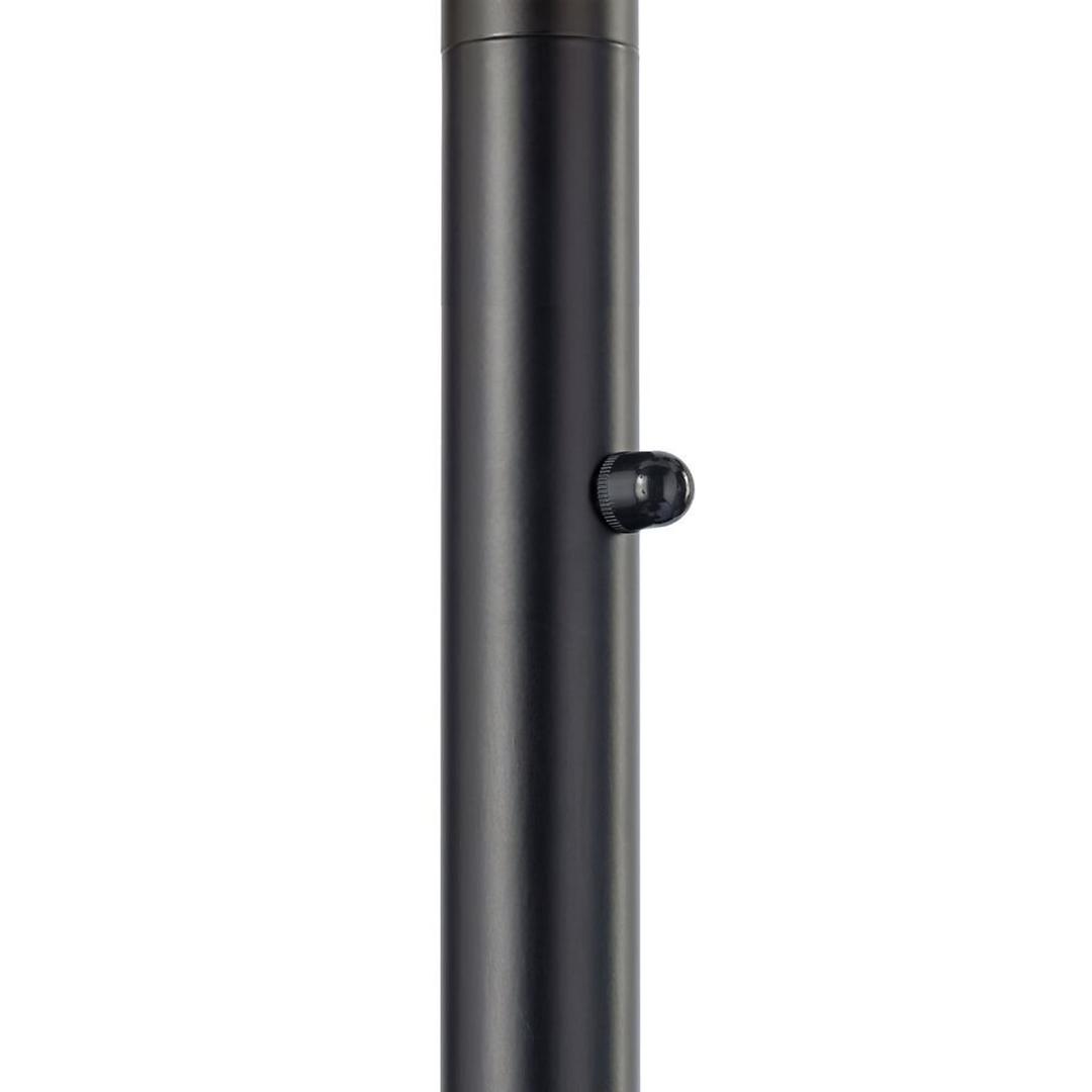 Lampadaire LED à éclairage indirect, vasque en verre VARIAGLASS UNILUX - Lampadaire LED à éclairage indirect UNILUX VARIAGLASS noir, variateur sur le mât, détail