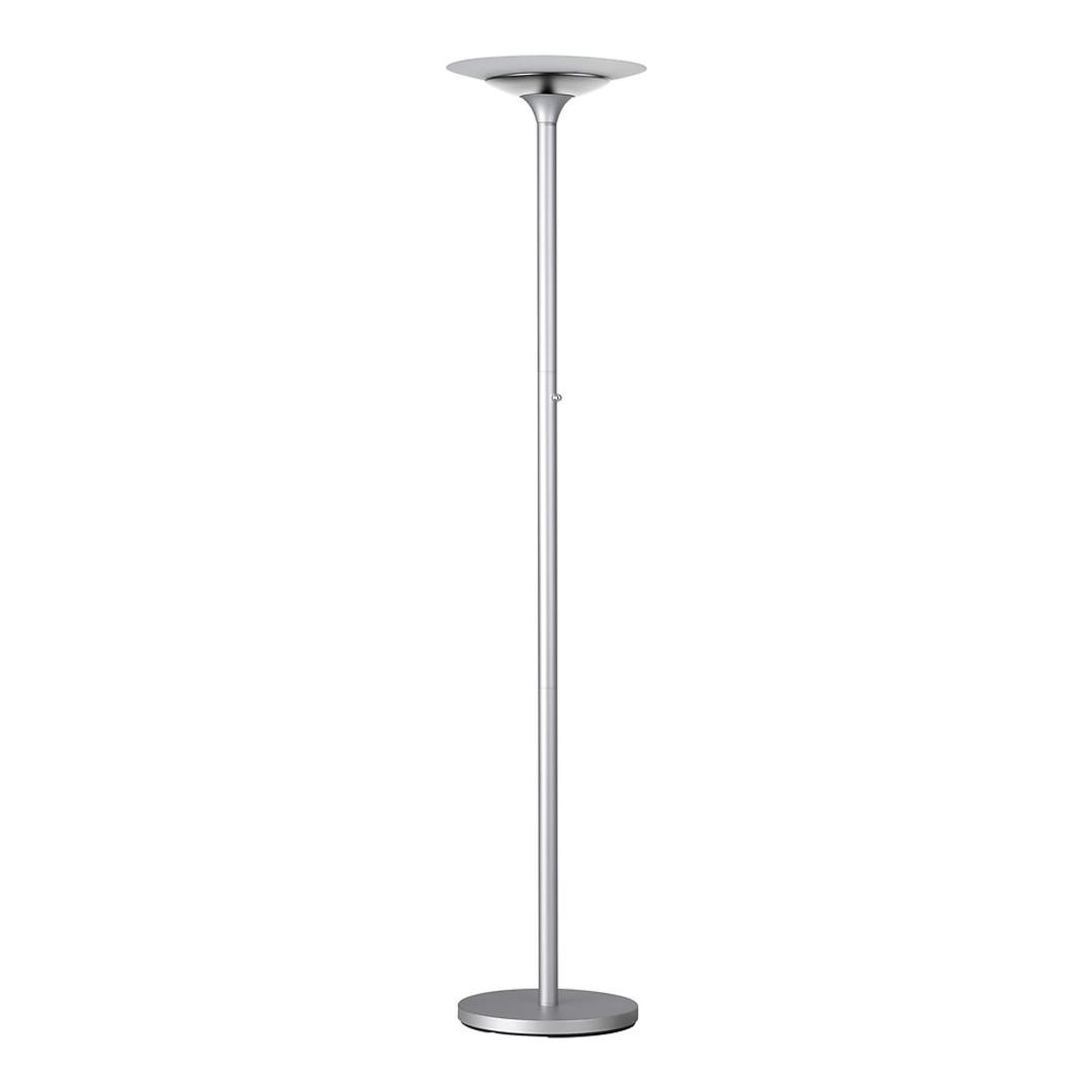 Lampadaire LED à éclairage indirect, vasque en verre VARIAGLASS UNILUX - Lampadaire LED à éclairage indirect UNILUX VARIAGLASS gris métal, vue d'ensemble