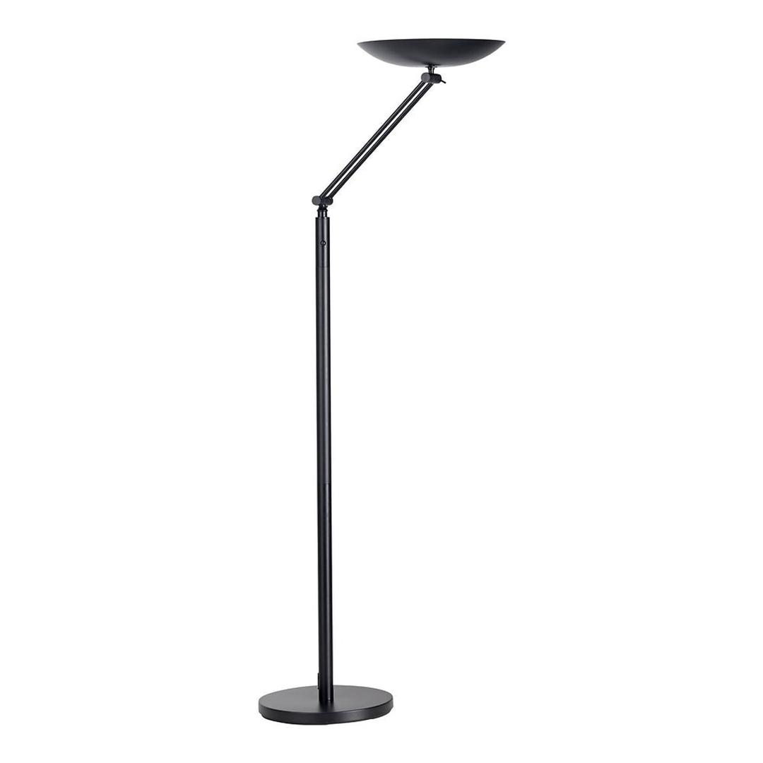 Lampadaire LED à éclairage indirect, mât articulé VARIALUX articulé UNILUX - Lampadaire LED à éclairage indirect UNILUX VARIALUX articulé noir, vue d'ensemble