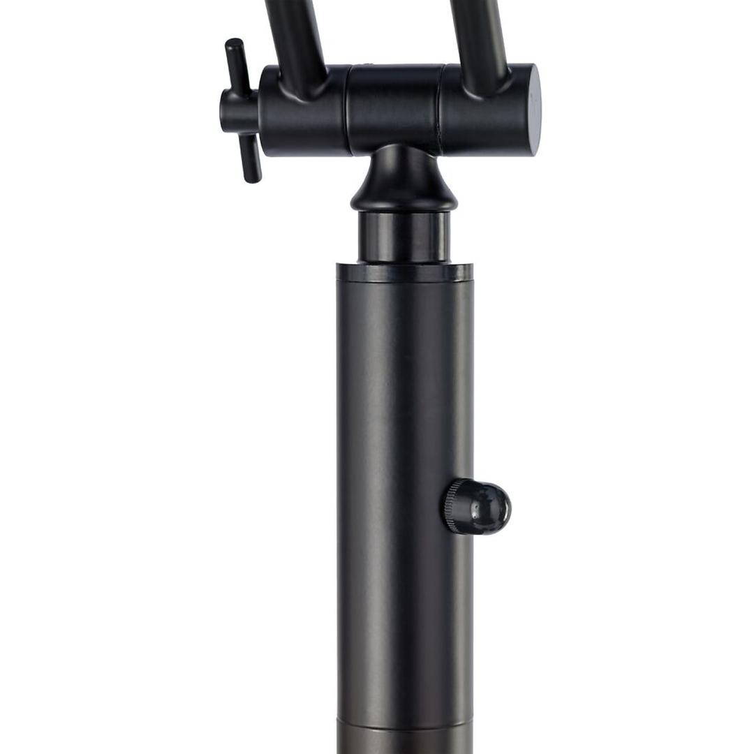 Lampadaire LED à éclairage indirect, mât articulé VARIALUX articulé UNILUX - Lampadaire LED à éclairage indirect UNILUX VARIALUX articulé noir, articulation et variateur, détail