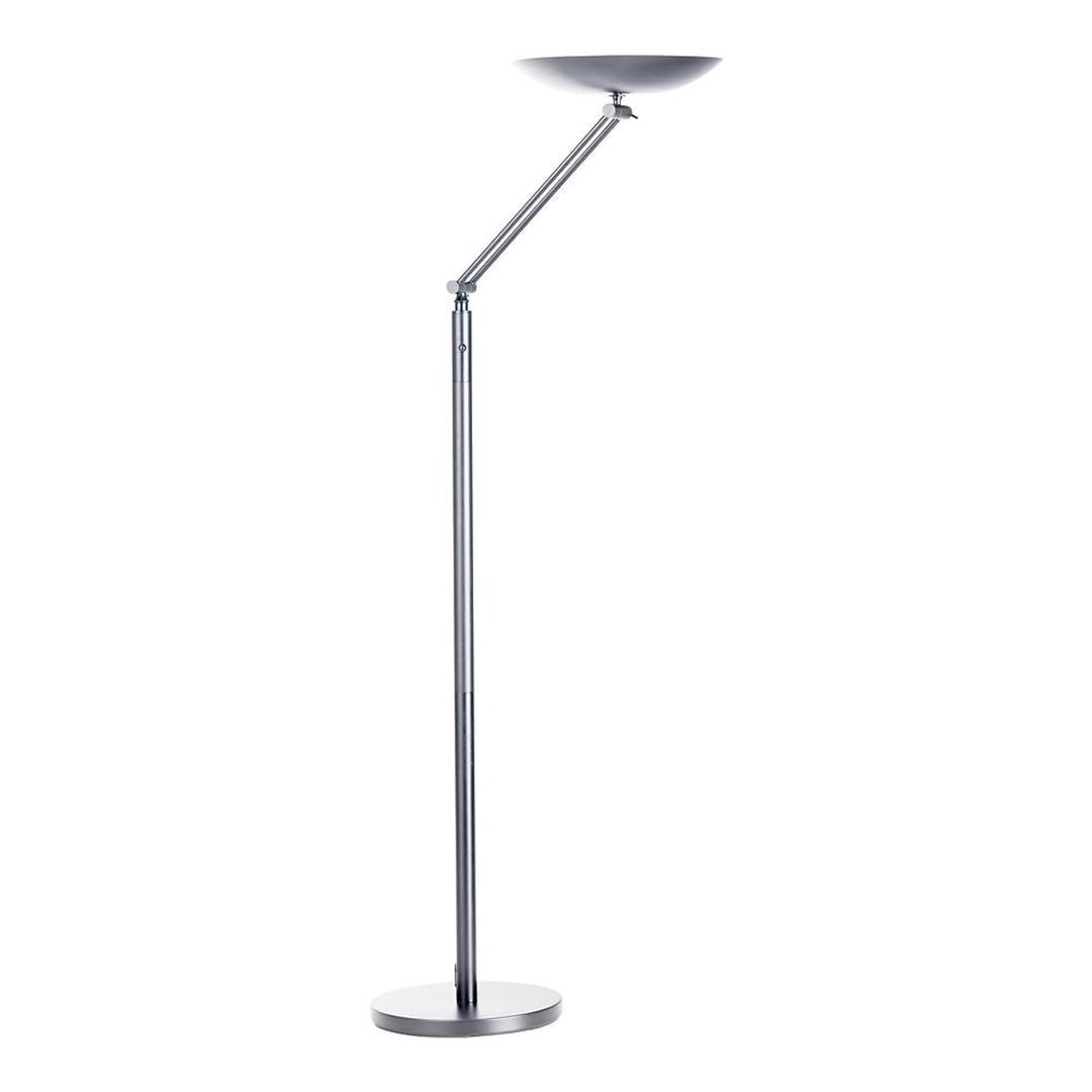 Lampadaire LED à éclairage indirect, mât articulé VARIALUX articulé UNILUX - Lampadaire LED à éclairage indirect UNILUX VARIALUX articulé gris métal, vue d'ensemble