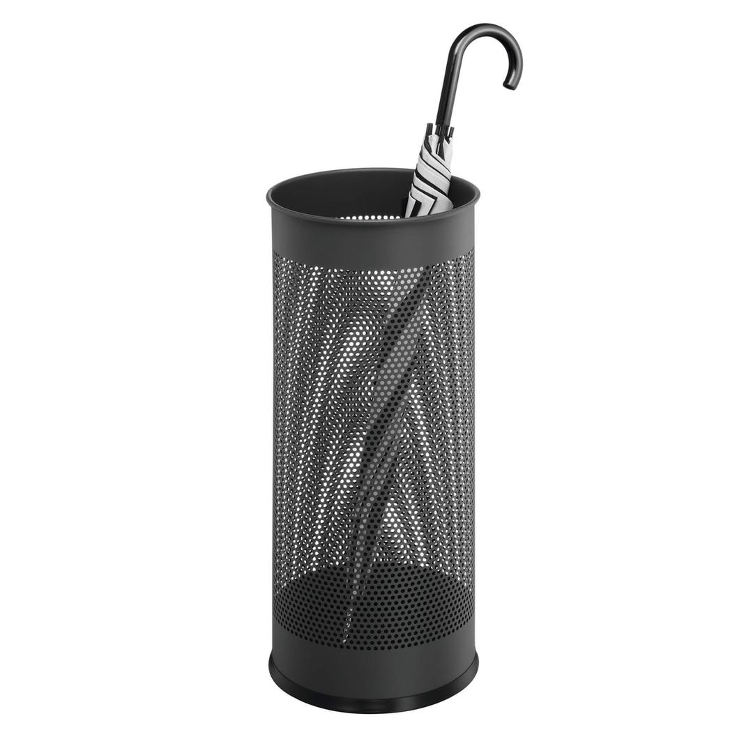 Porte-parapluies rond, 28,5 litres rond ajouré anthracite DURABLE - Porte-parapluies rond DURABLE rond ajouré anthracite, un parapluie posé