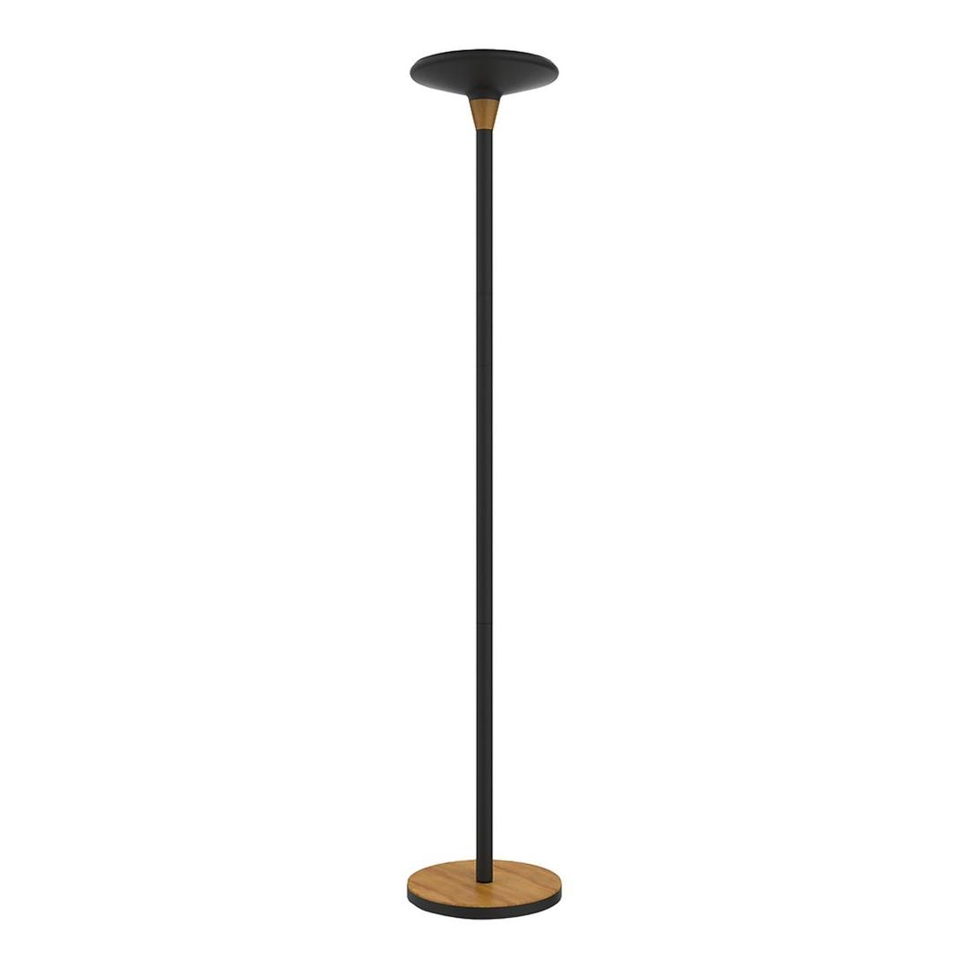 Lampadaire LED à éclairage indirect, acier et bambou BALY BAMBOO UNILUX - Lampadaire LED à éclairage indirect UNILUX BALY BAMBOO noir et bambou, vue d'ensemble