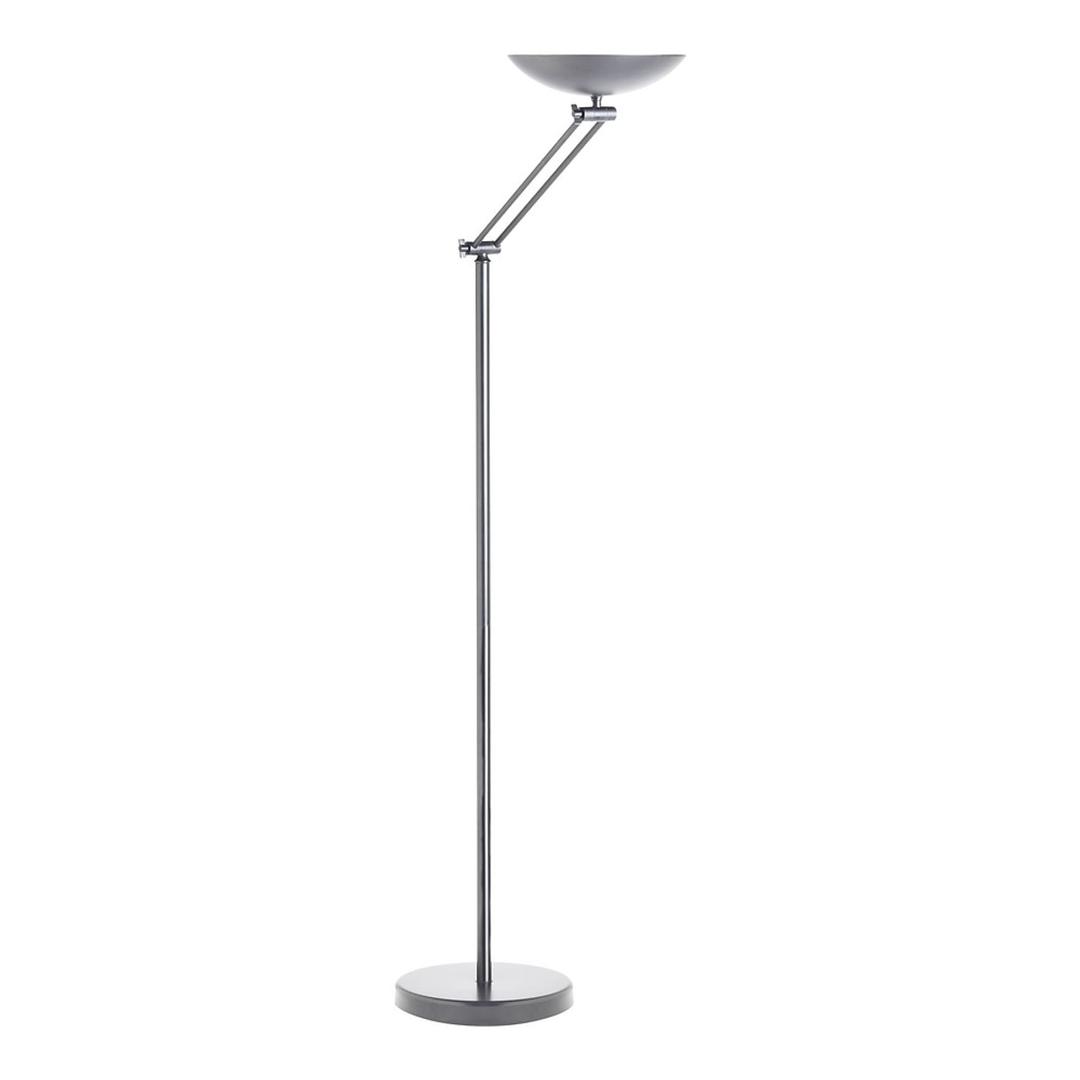 Lampadaire LED à éclairage indirect, mât articulé DELY 2.0 articulé UNILUX - Lampadaire LED à éclairage indirect UNILUX DELY 2.0 articulé gris métal, vue d'ensemble