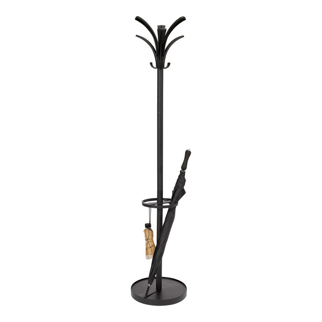 Portemanteau sur pied, tête tournante 6 patères BRIO ALBA - Portemanteau sur pied ALBA BRIO noir, vue d'ensemble