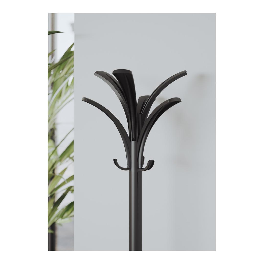 Portemanteau sur pied, tête tournante 6 patères BRIO ALBA - Portemanteau sur pied ALBA BRIO noir, tête tournante, détail