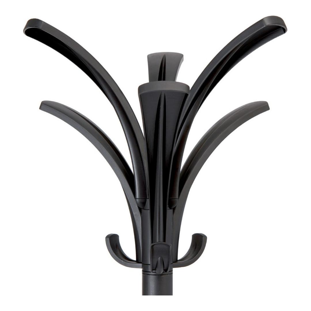 Portemanteau sur pied, tête tournante 6 patères BRIO ALBA - Portemanteau sur pied ALBA BRIO noir, patères et crochets, détail