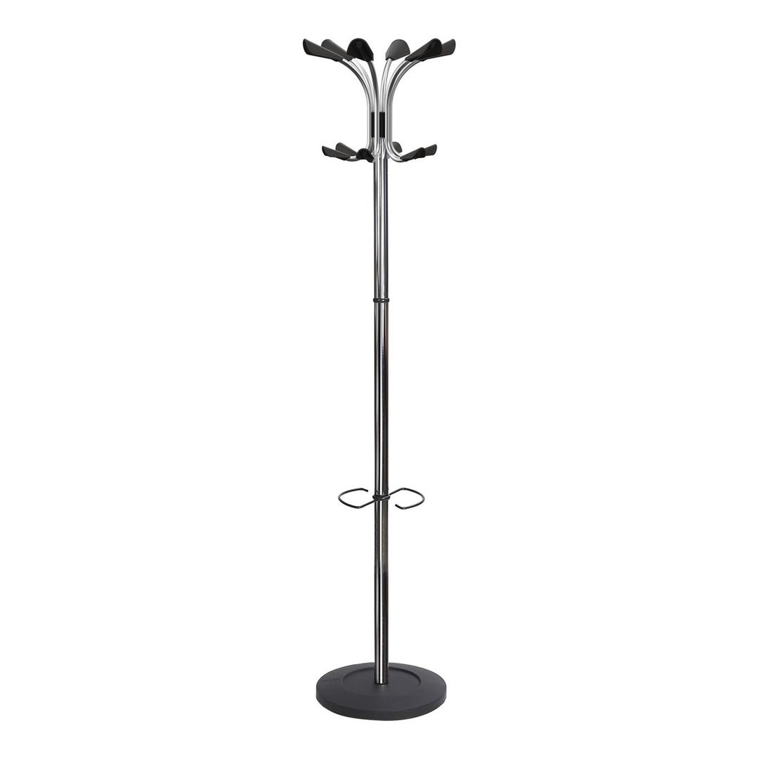 Portemanteau sur pied chromé, 6 doubles patères CHROMY ALBA - Portemanteau sur pied chromé ALBA CHROMY, vue d'ensemble