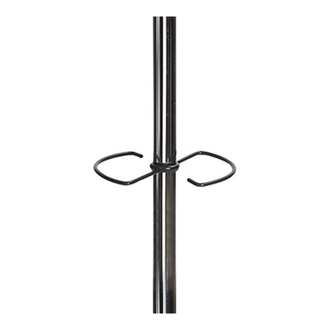 Portemanteau sur pied chromé, 6 doubles patères CHROMY ALBA - Portemanteau sur pied chromé ALBA CHROMY, porte-parapluie, détail