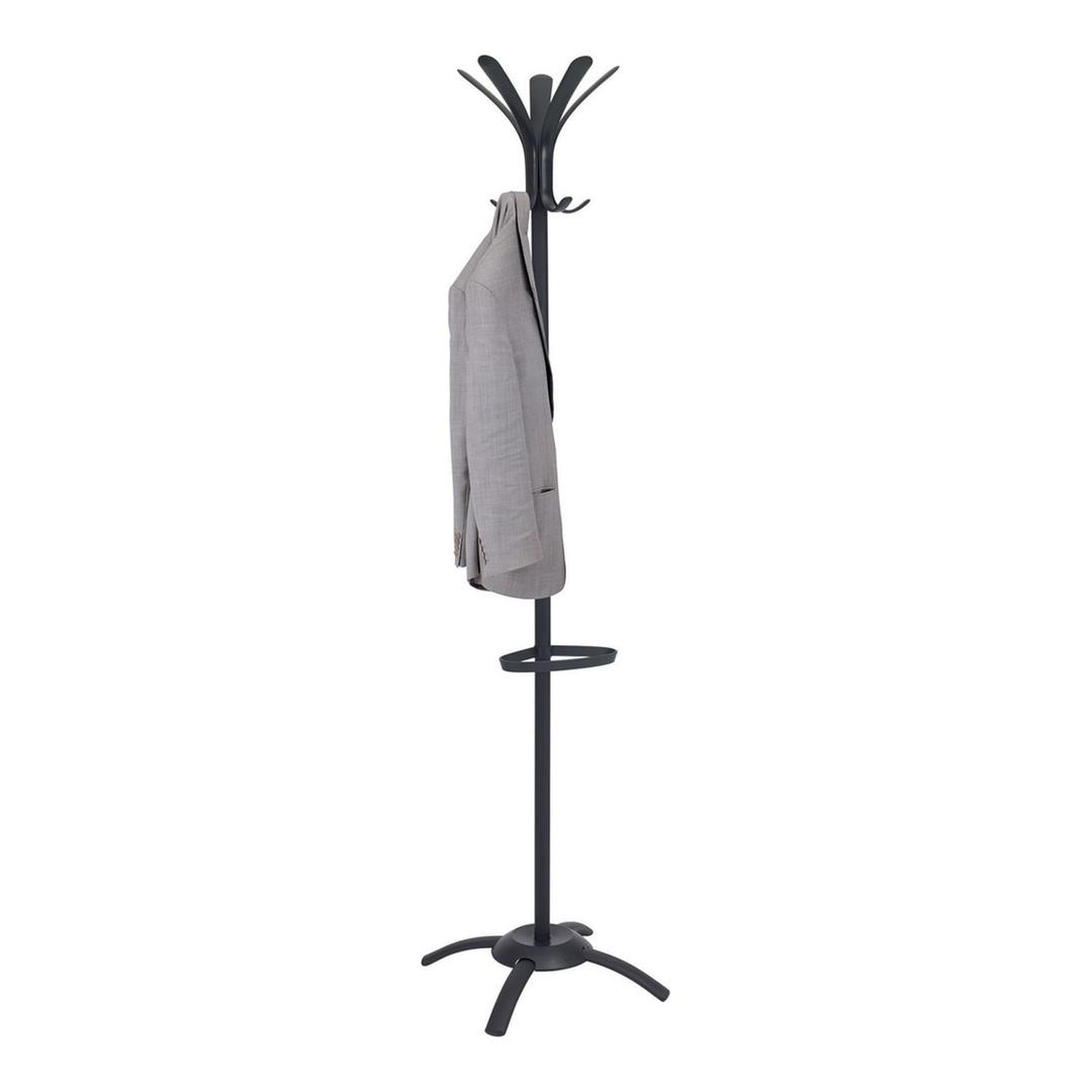Portemanteau perroquet, 5 doubles patères CLEO ALBA - Portemanteau perroquet ALBA CLEO noir, en usage
