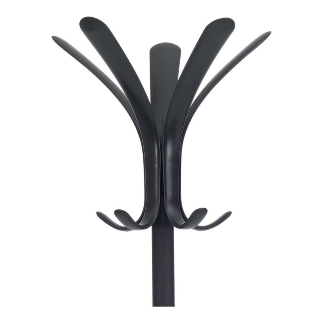 Portemanteau perroquet, 5 doubles patères CLEO ALBA - Portemanteau perroquet ALBA CLEO noir, tête à 5 doubles patères, détail