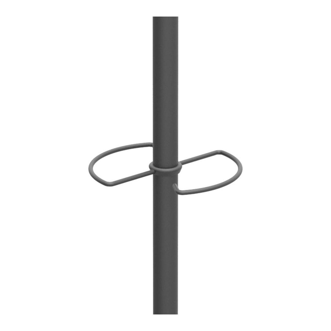 Portemanteau sur pied, 6 patères en bois MUSIC ALBA - Portemanteau sur pied ALBA MUSIC noir, porte-parapluie, détail