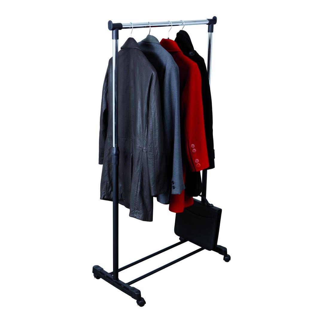 Portant à vêtements mobile, hauteur réglable JACK ALBA - Portant à vêtements mobile ALBA JACK noir, en usage