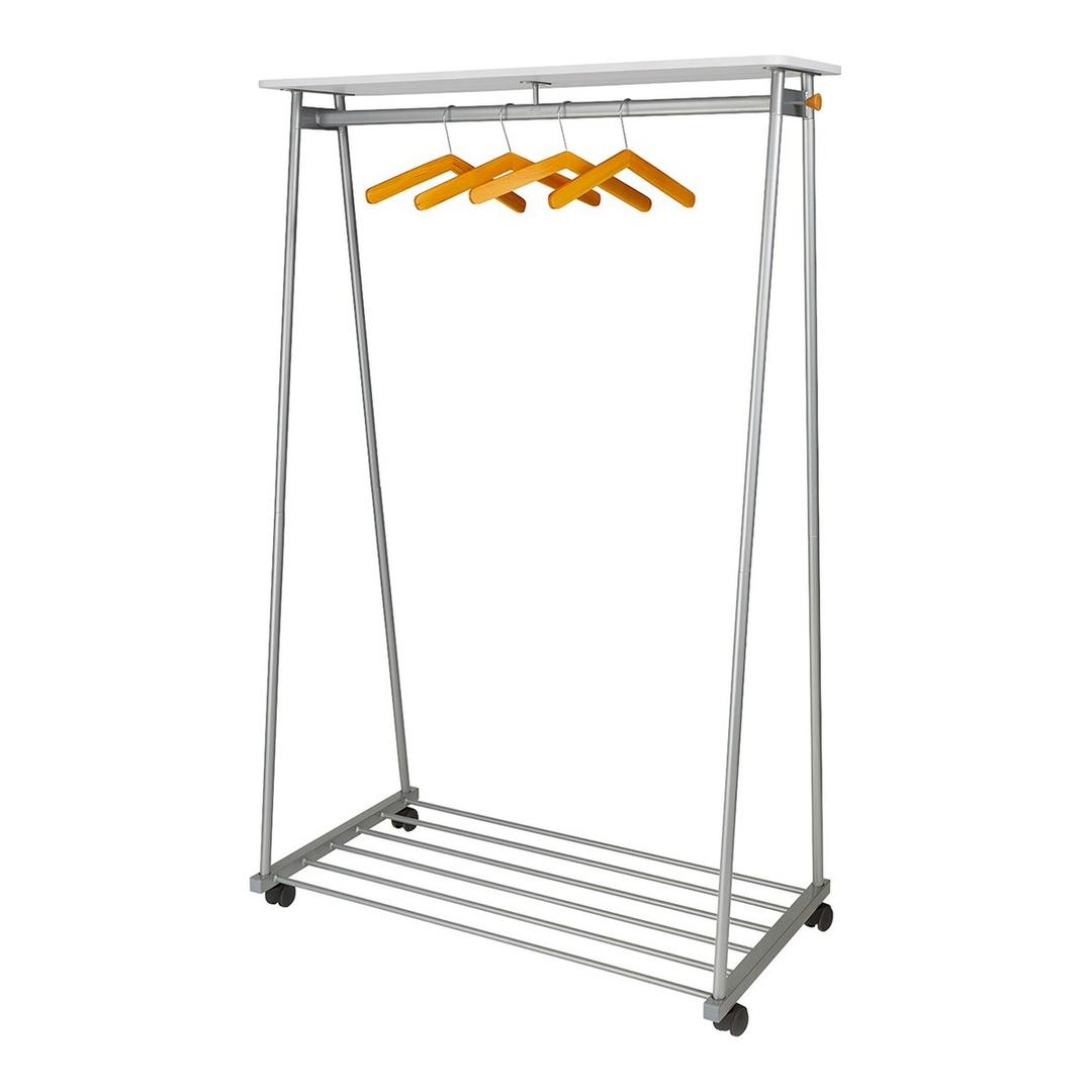 Vestiaire mobile, 2 étagères, 6 cintres en bois OSLO ALBA - Vestiaire mobile ALBA OSLO, vue d'ensemble