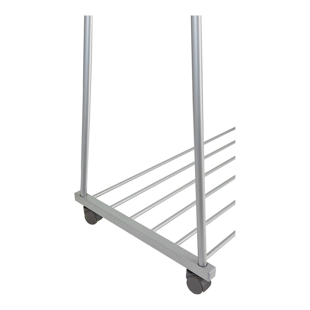 Vestiaire mobile, 2 étagères, 6 cintres en bois OSLO ALBA - Vestiaire mobile ALBA OSLO, pied, détail
