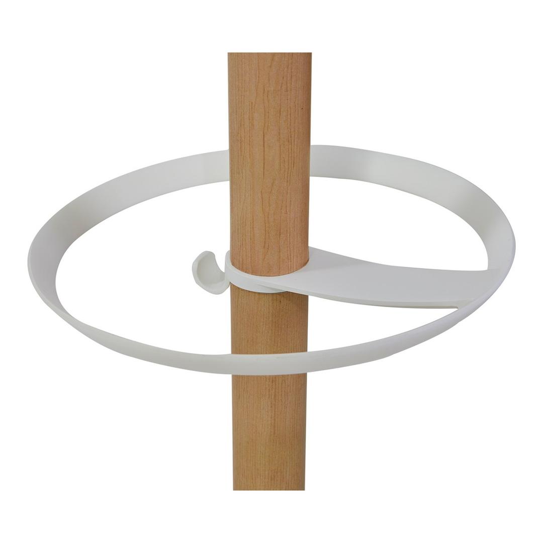 Portemanteau sur pied, fût en bois, 6 patères NAHOW ALBA - Portemanteau sur pied ALBA NAHOW hêtre et blanc, porte-parapluie vu de haut