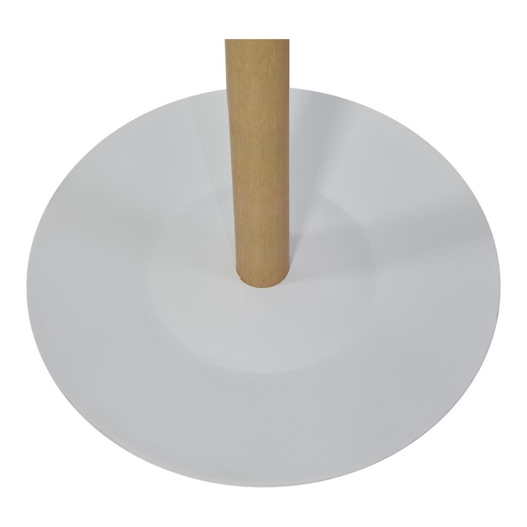 Portemanteau sur pied, fût en bois, 6 patères NAHOW ALBA - Portemanteau sur pied ALBA NAHOW hêtre et blanc, base lestée, détail