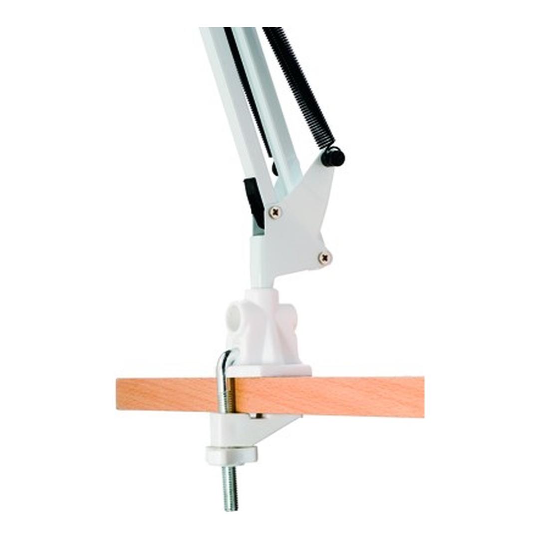 Lampe architecte sans ampoule, socle et pince ARCHI ALBA - Lampe architecte sans ampoule ALBA ARCHI blanc, pince de table, détail