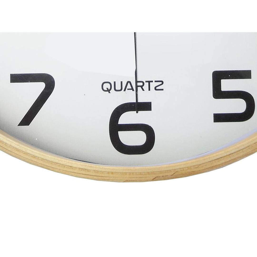Horloge murale en bois, Ø 31,5 cm BALTIC bois et blanc UNILUX - Horloge murale en bois UNILUX BALTIC bois et blanc, détail du cadran