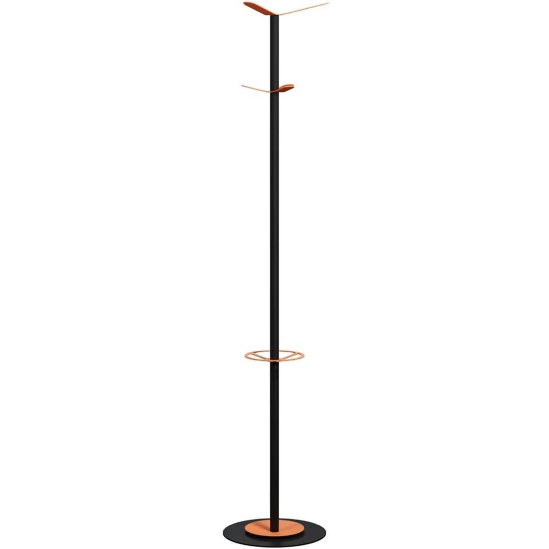 Portemanteau sur pied, 6 crochets COLOR RANGE PAPERFLOW - Portemanteau sur pied PAPERFLOW COLOR RANGE noir et orange, vue d'ensemble