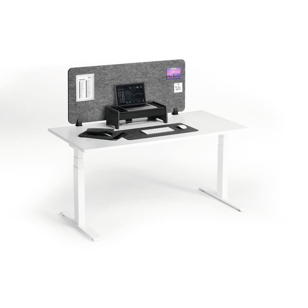 Écran de bureau acoustique, 120 x 50 cm EFFECT 120 DURABLE - Écran de bureau acoustique DURABLE EFFECT 120, en situation sur un poste de travail