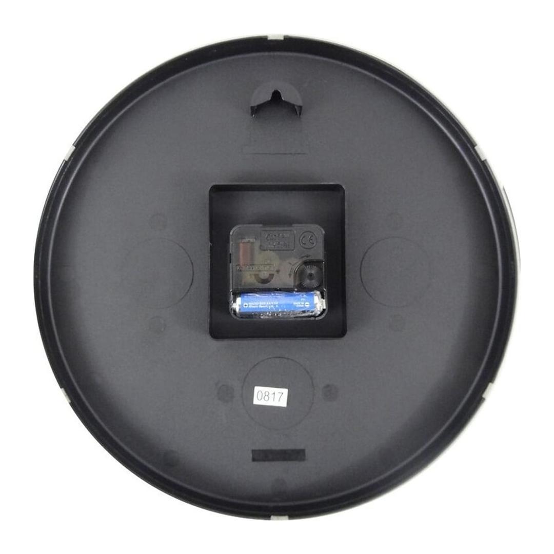 Horloge murale silencieuse, Ø 30,5 cm POP noir UNILUX - Horloge murale silencieuse UNILUX POP noir, dos de l'horloge