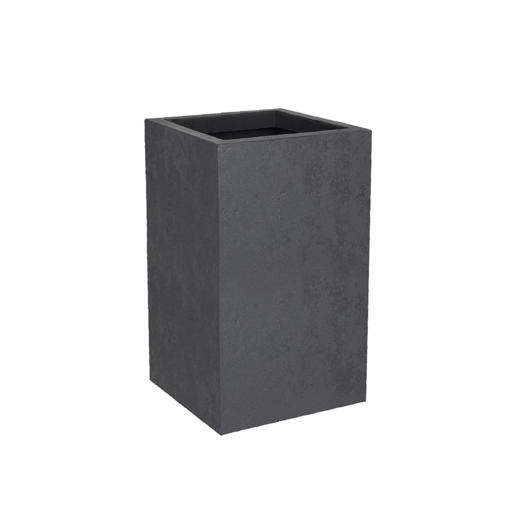 Colonne à plantes, décor béton BASALT'UP carré haut 50 cm anthracite POÉTIC - Colonne à plantes Poétic BASALT'UP carré haut 50 cm anthracite, vue d'ensemble