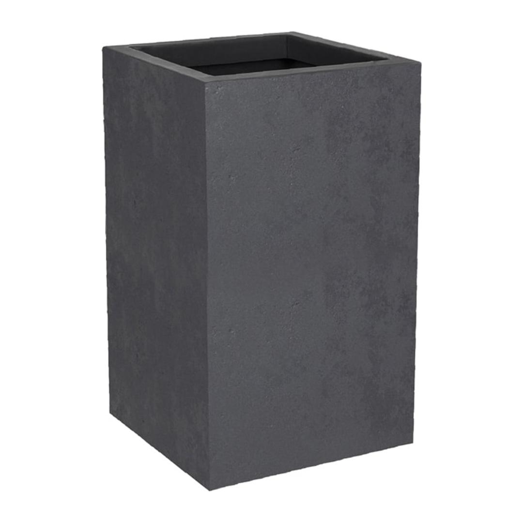 Colonne à plantes, décor béton BASALT'UP carré haut 50 cm anthracite POÉTIC - Colonne à plantes Poétic BASALT'UP carré haut 50 cm anthracite, vue d'ensemble