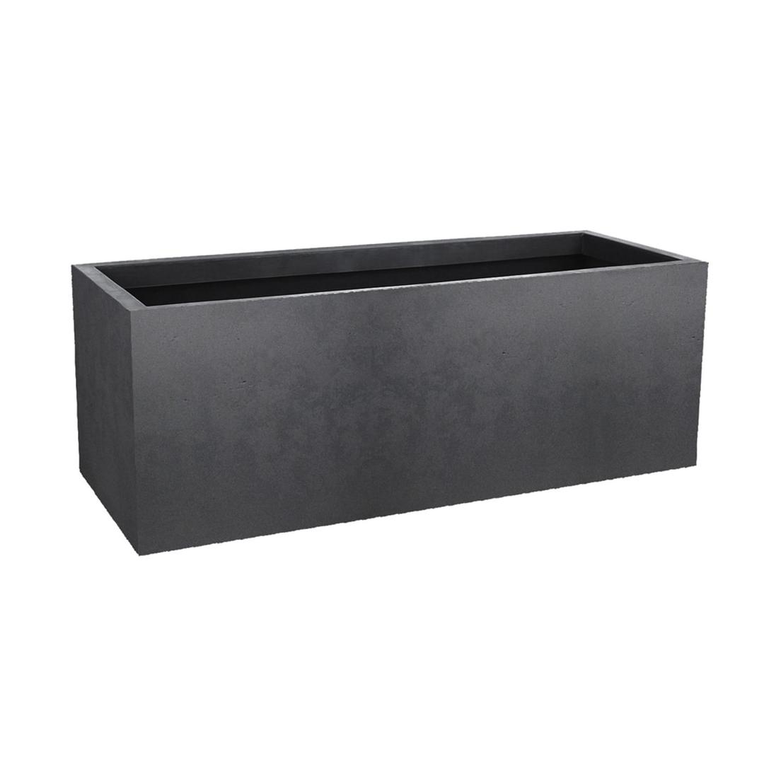 Jardinière, décor béton BASALT'UP 80 cm anthracite POÉTIC - Jardinière Poétic BASALT'UP 80 cm anthracite, vue d'ensemble