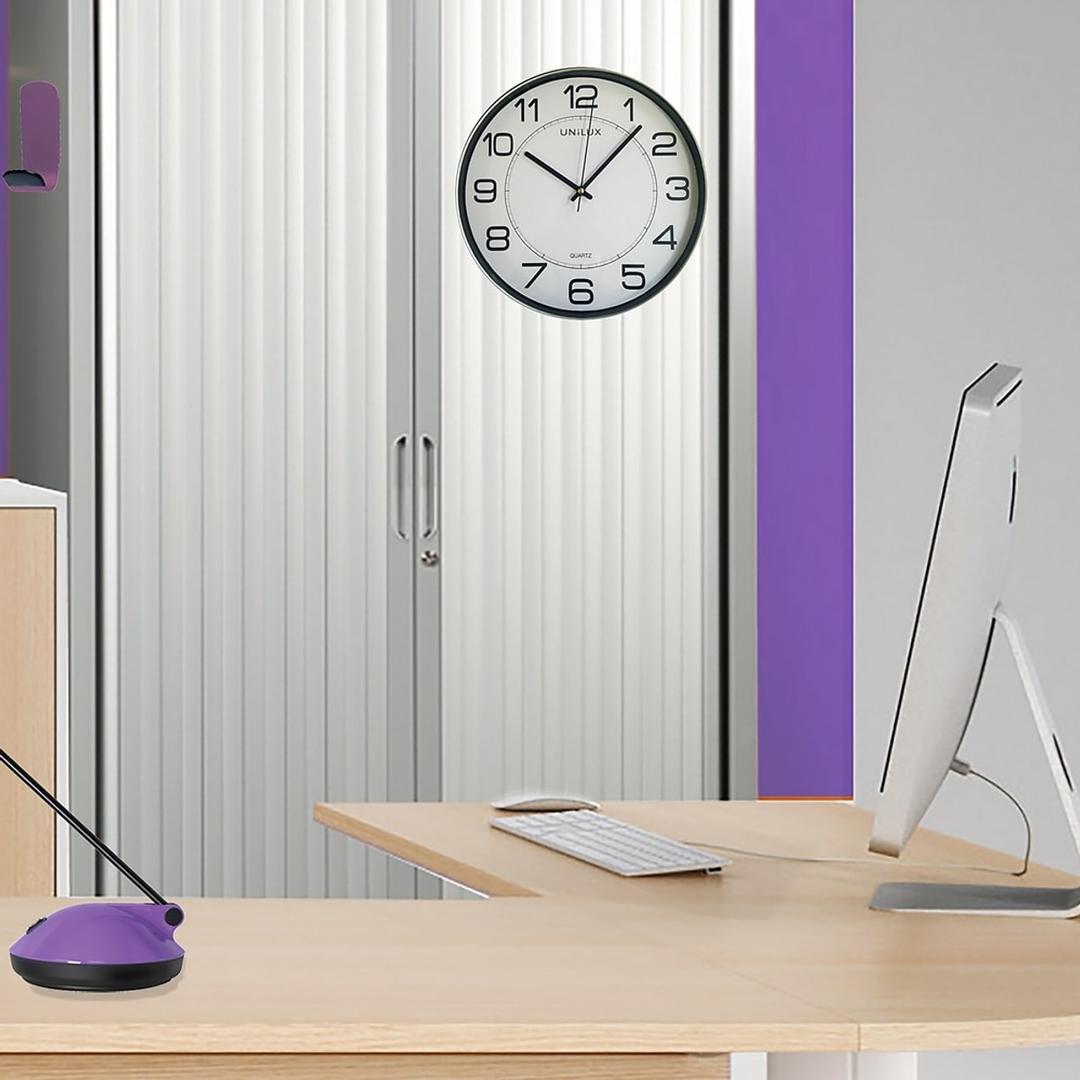 Horloge murale aimantée, Ø 30 cm MAGNET gris métal UNILUX - Horloge murale aimantée UNILUX MAGNET gris métal, fixée sur une armoire