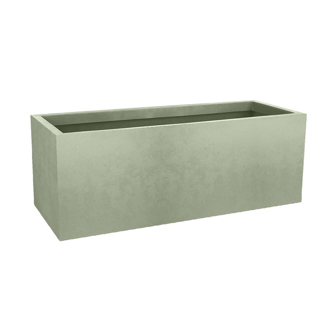 Jardinière, décor béton BASALT'UP 80 cm vert amande POÉTIC - Jardinière Poétic BASALT'UP 80 cm vert amande, vue d'ensemble