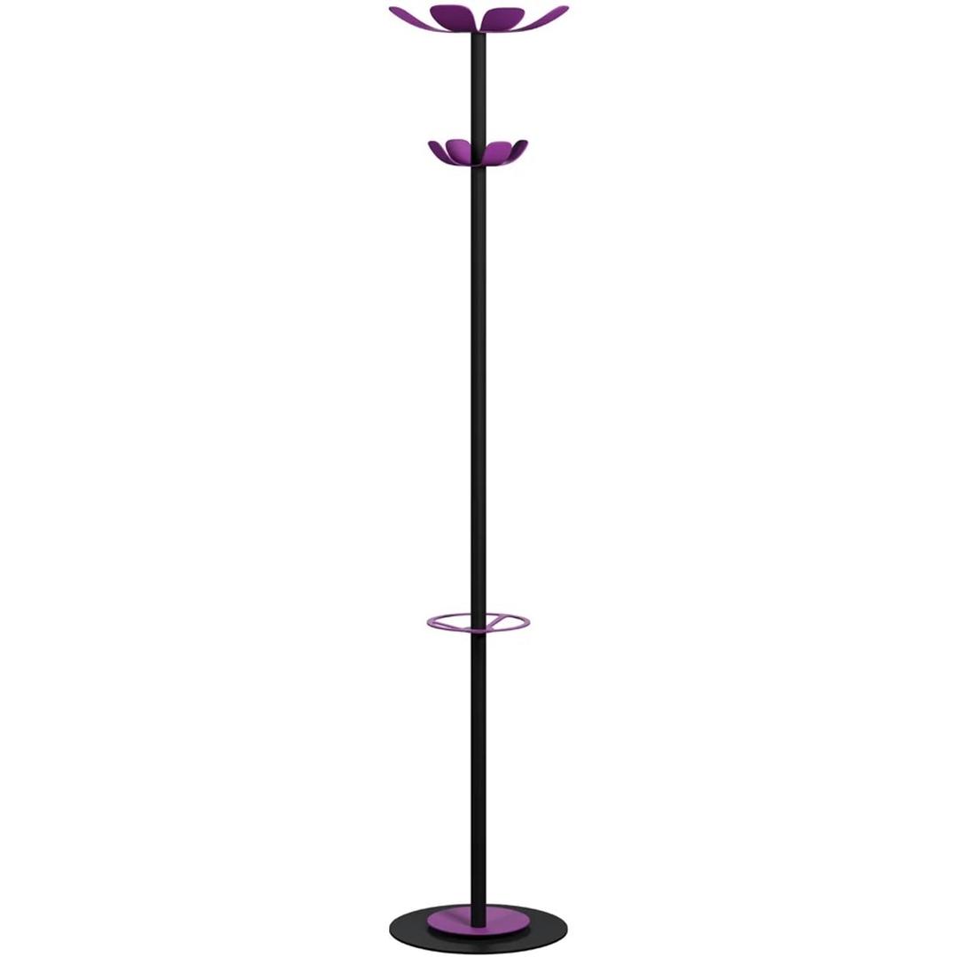 Portemanteau sur pied, 8 crochets COLOR RANGE PAPERFLOW - Portemanteau sur pied PAPERFLOW COLOR RANGE noir et lilas, vue d'ensemble