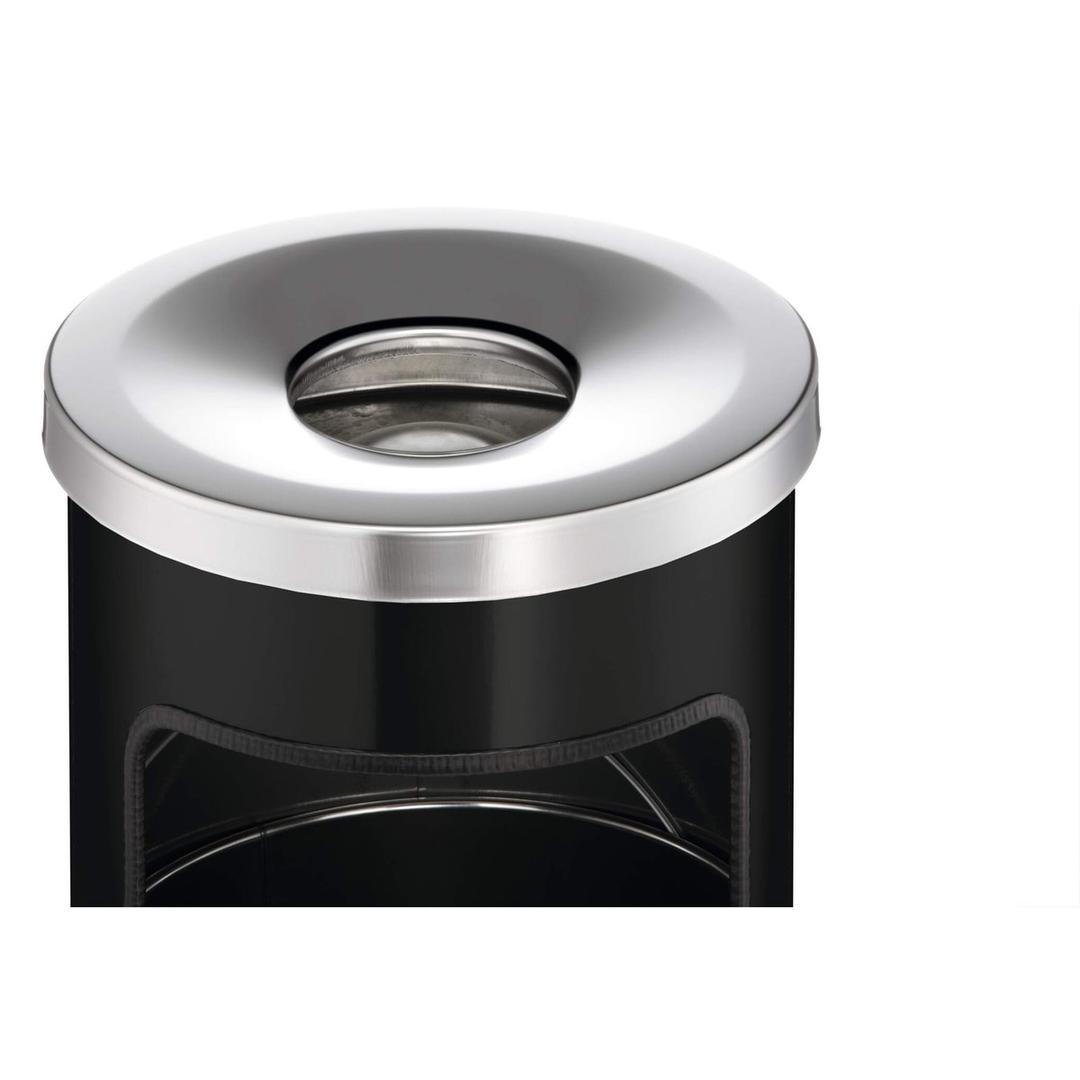 Cendrier-poubelle à couvercle étouffoir, 17 litres SAFE noir DURABLE - Cendrier-poubelle à couvercle étouffoir DURABLE SAFE noir, couvercle étouffoir