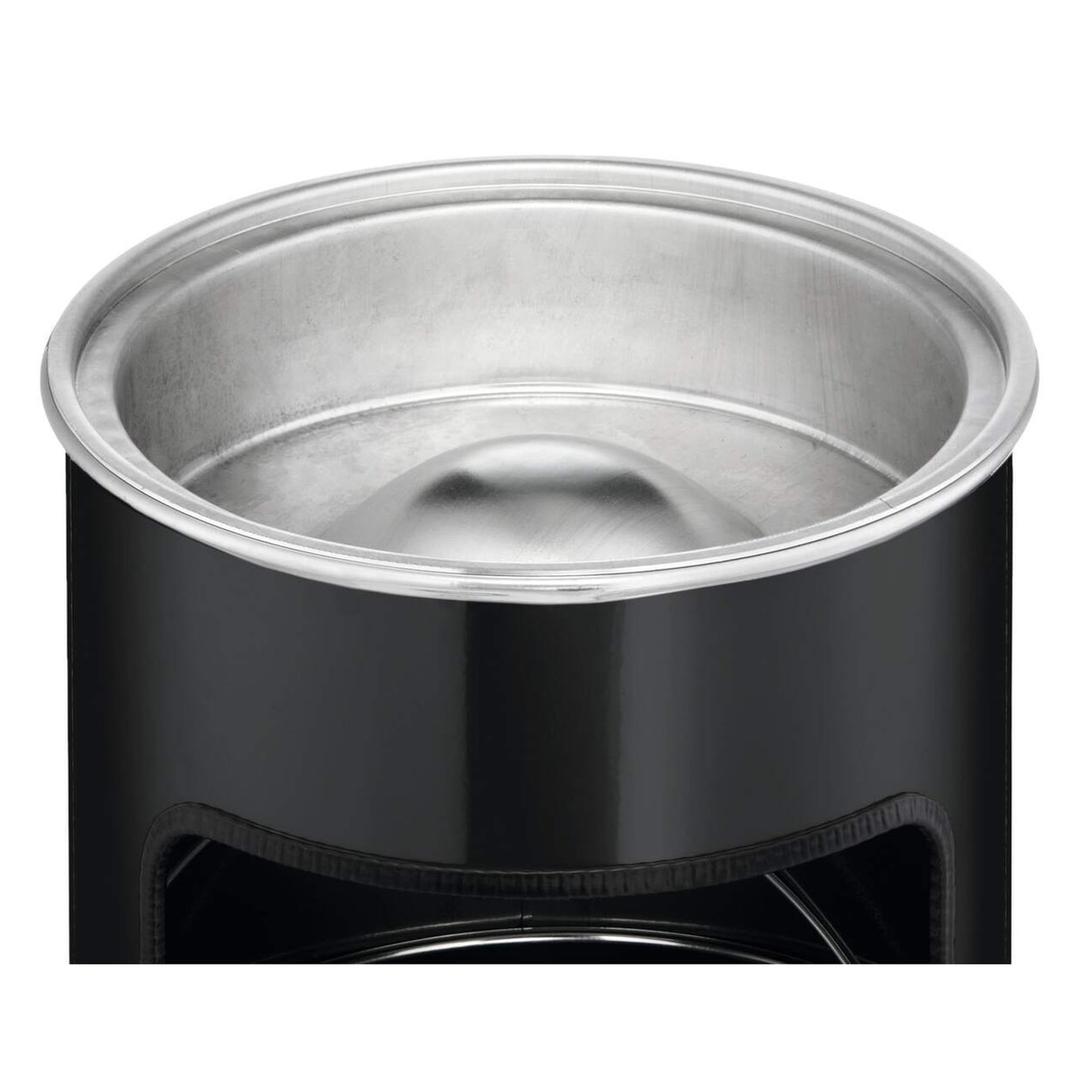 Cendrier-poubelle à couvercle étouffoir, 17 litres SAFE noir DURABLE - Cendrier-poubelle à couvercle étouffoir DURABLE SAFE noir, cendrier en place