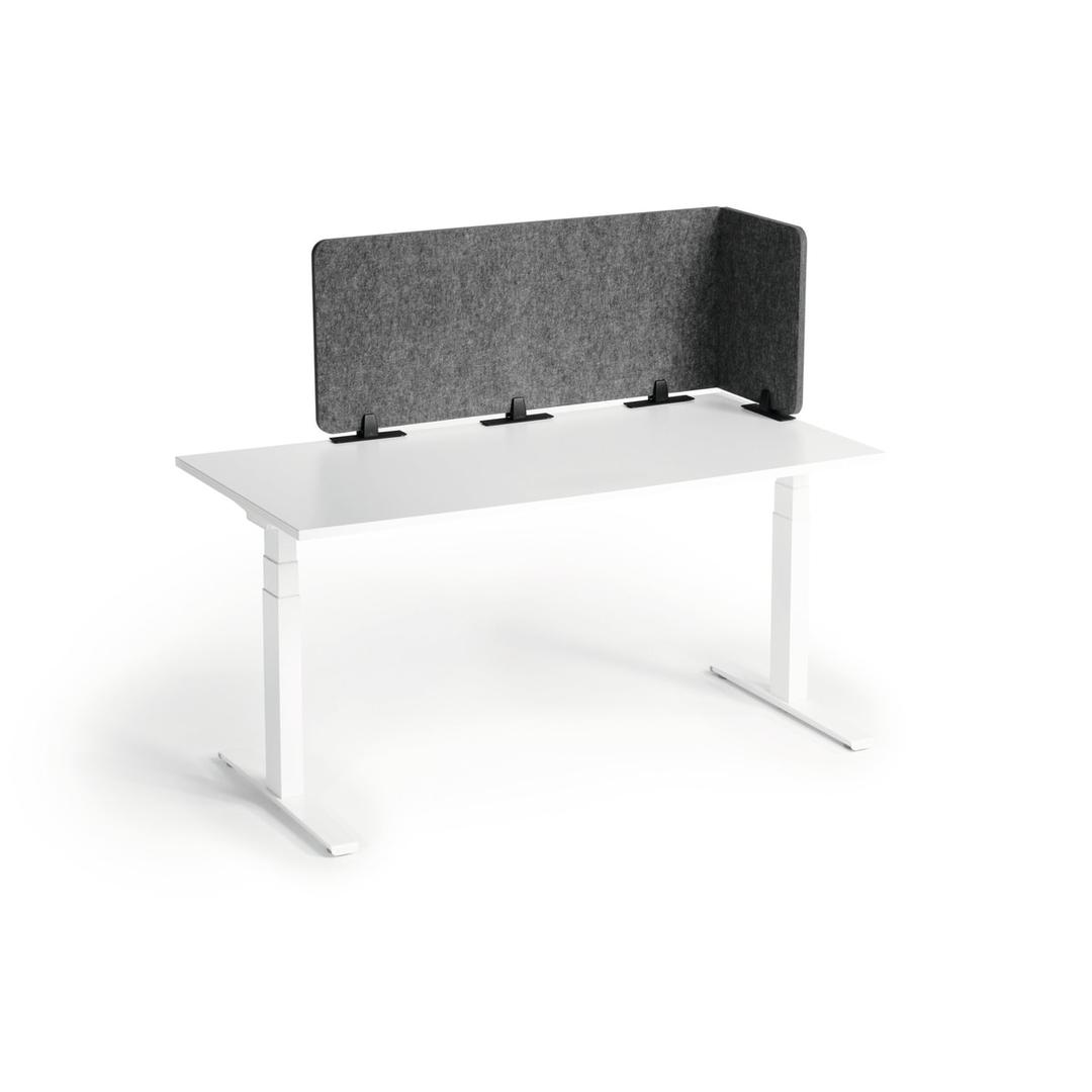 Écran de bureau acoustique, 160 x 50 cm EFFECT 160 DURABLE - Écran de bureau acoustique DURABLE EFFECT 160, plié en L sur le bureau