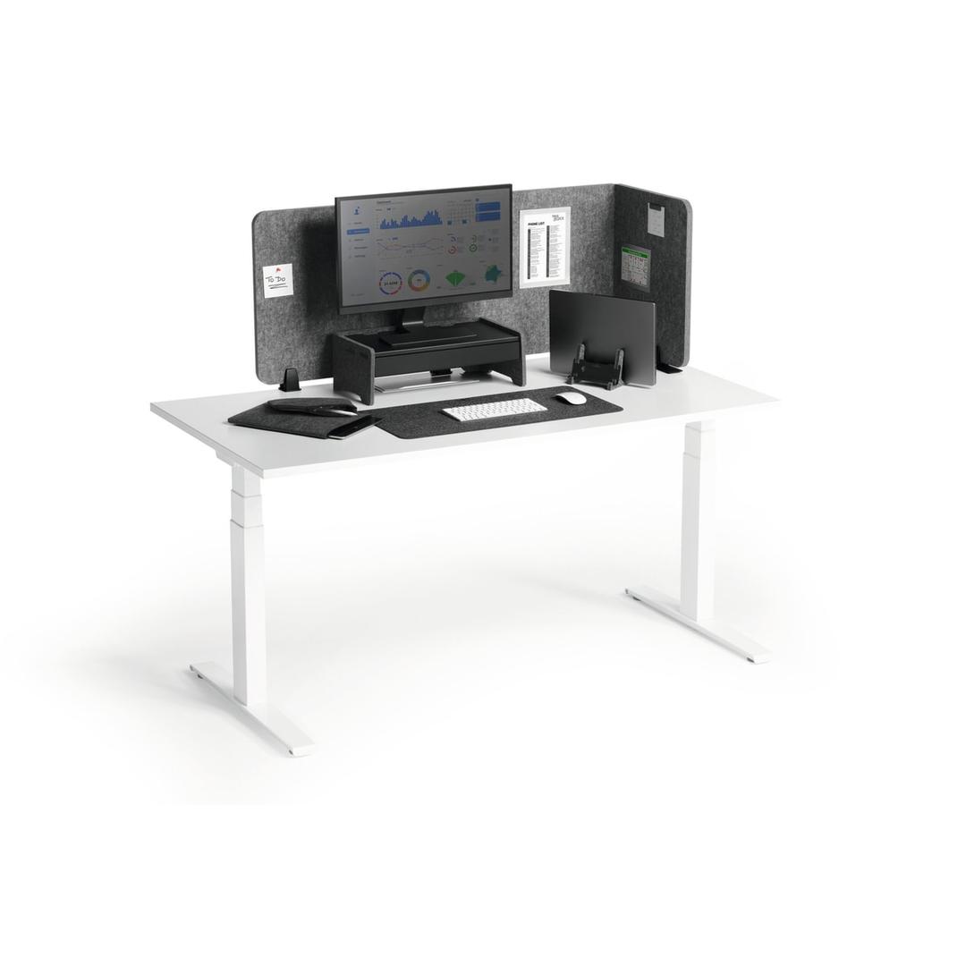 Écran de bureau acoustique, 160 x 50 cm EFFECT 160 DURABLE - Écran de bureau acoustique DURABLE EFFECT 160, en situation sur un poste de travail