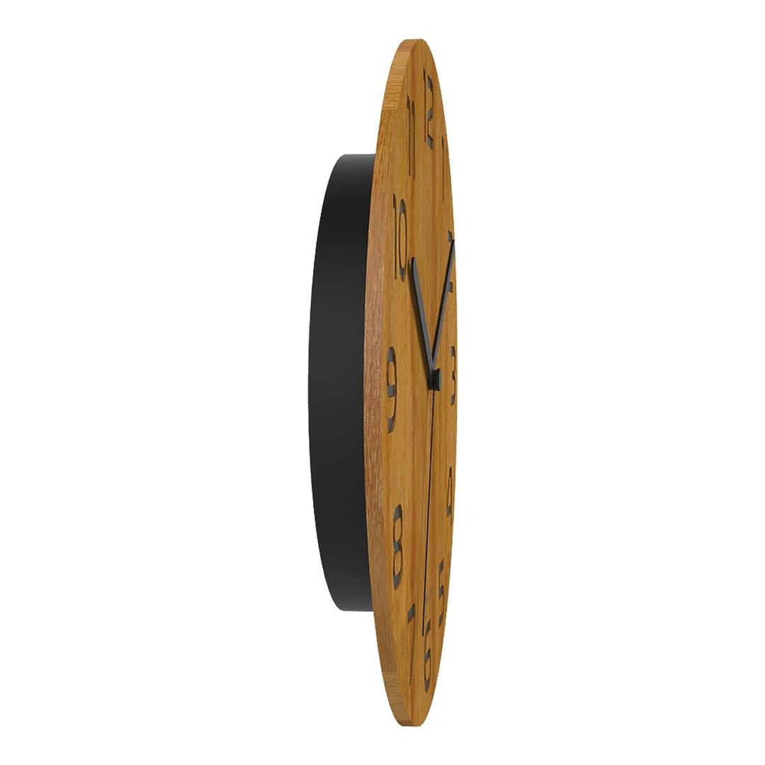 Horloge murale en bambou, Ø 30 cm PALMA Bamboo UNILUX - Horloge murale en bambou UNILUX PALMA Bamboo, profil