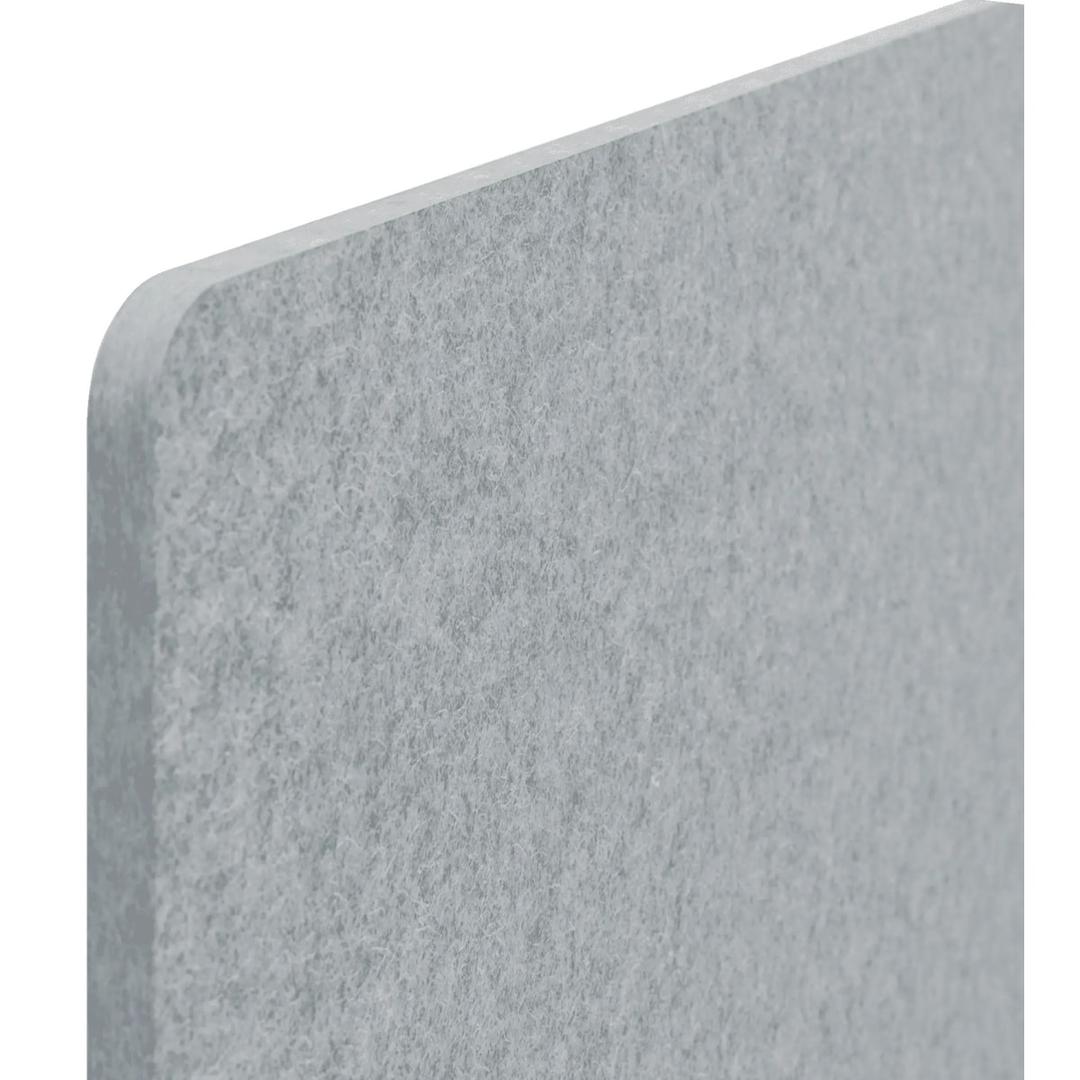 Écran de bureau acoustique réglable en hauteur, 80 x 70 cm séparateur réglable 80 cm LEITZ - Écran de bureau acoustique réglable en hauteur LEITZ séparateur réglable 80 cm, détail du bord en non-tissé