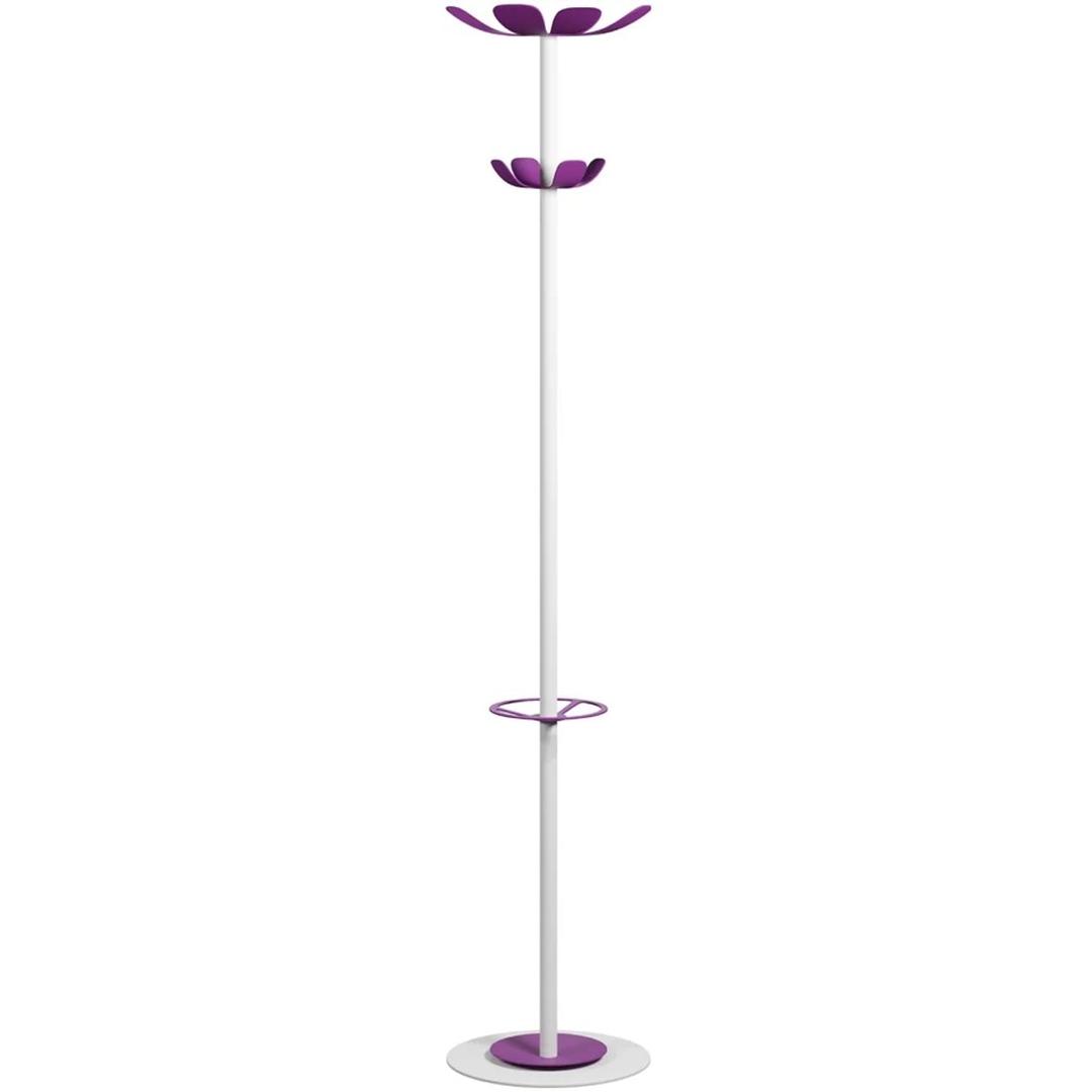 Portemanteau sur pied, 8 crochets Portemanteau sur pied PAPERFLOW COLOR RANGE blanc et lilas PAPERFLOW - Portemanteau sur pied PAPERFLOW COLOR RANGE blanc et lilas, vue d'ensemble